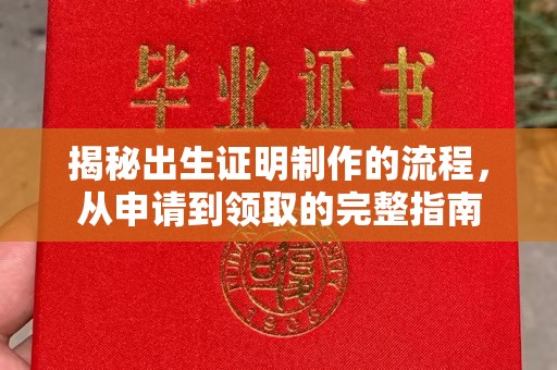 建邺揭秘出生证明制作的流程，从申请到领取的完整指南